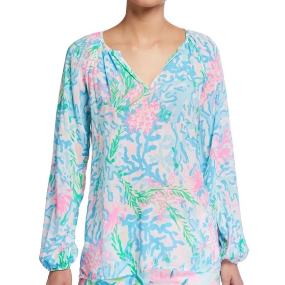 Lilly Pulitzer Tops - Lilly Pulitzer Willa Long Sleeve Blouse